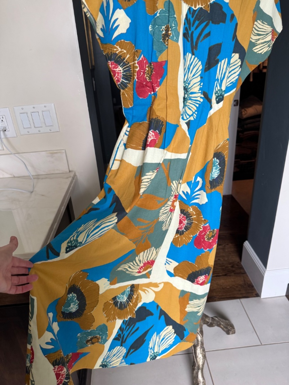ZW collection printed midi dress - Picture 4 of 7